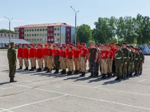 Открытие сборов кстовских юнармейцев