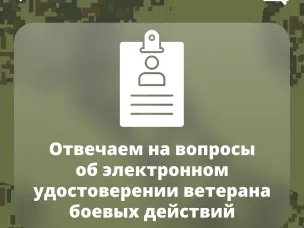 Об электронном удостоверении ветерана боевых действий